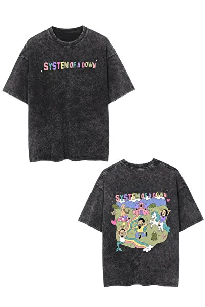 Touz Moda Μπλουζάκι System Of A Down με στάμπα, unisex, πλενόμενο, vintage, o...