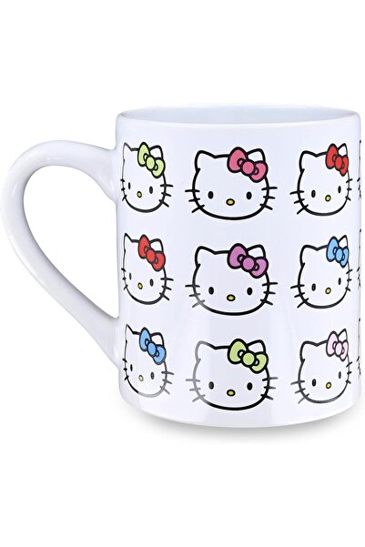NASAQ Silver Buffalo Sanrio Hello Kitty Faces and Bows Pattern Ceramic Coffee...