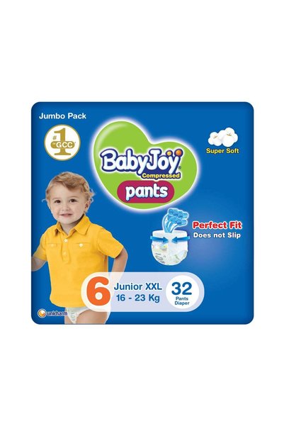 Baby Joy حفاضات كولوت مقاس 6 كبيرة جداً للأطفال من 16 إلى 23 كجم في عبوة جامب...