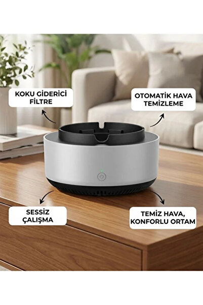 ORVİCA Dumanı İçine Çeken Akıllı Kül Tablası – Kokusuz, Filtreli ve Otomatik Duman Emici Küllük