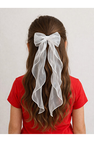 Sibel Günay Butik Κοριτσίστικο κλιπ μαλλιών με λεπτομέρεια φιόγκου από λευκό ...