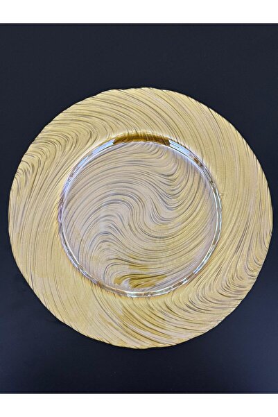 Ata ΠΙΑΤΟ ΣΕΡΒΙΡΙΣΜΟΥ ΑΠΟ ΓΥΑΛΙ ΜΕ ΣΧΕΔΙΟ ΧΡΥΣΟΥ ΚΥΜΑΤΟΣ 32 ΕΚ. ΣΕΤ 4 ΤΕΜΑΧΙΩΝ