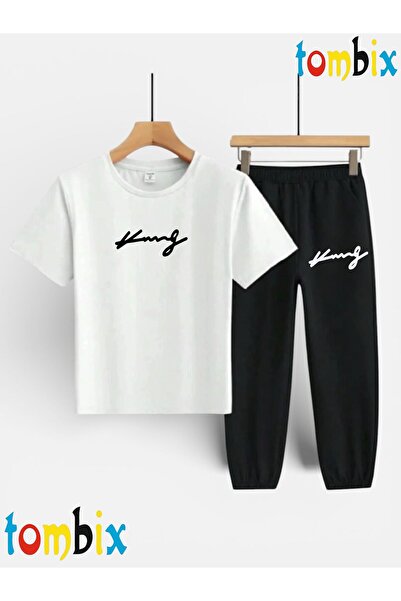tombix SET TRICOU ȘI PANTALONI DE TRENING PENTRU COPII CU IMPRIMEU KING ELYAZ...