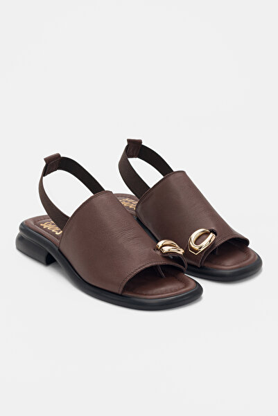 selin shoes Γυναικεία σανδάλια Savelle από γνήσιο δέρμα με λεπτομέρεια από κα...