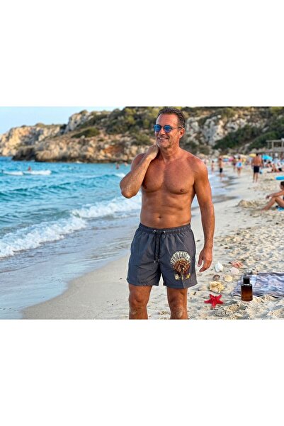 İLBESSPORT Men's Plain Printed Swim Shorts