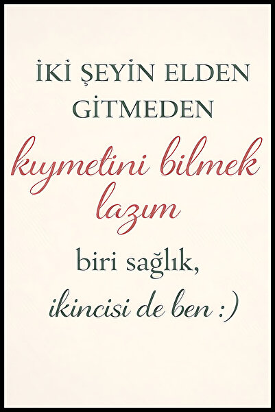 Hayal Poster iki şey elden gitmeden Retro Ahşap Poster 20x30