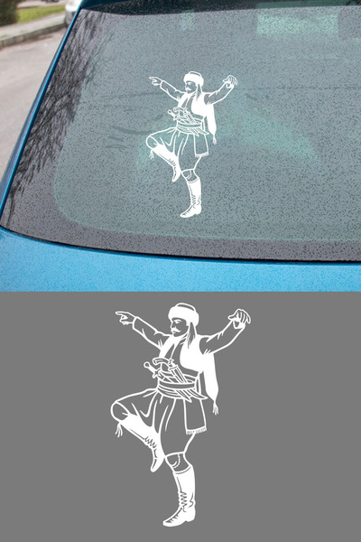 MIGNATIS Zeybek Car Sticker with Efe Figure - Traditional Zeybek Figure Stick...