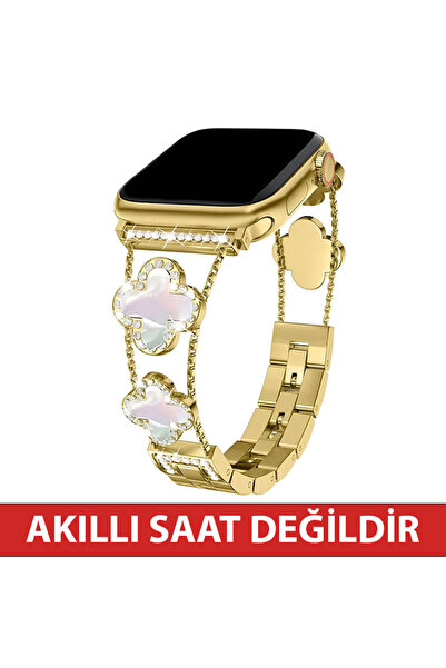 Huawei Watch Fit 3 / Fit 4 / Fit 4 Pro / Fit 5 / Fit 5 Pro Compatible Luxury Gemstone Floral Metal Strap Stylish Women Watch Strap