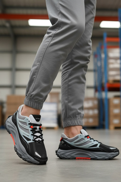 Lufian LF-1463 Ανδρικά μαύρα casual αθλητικά παπούτσια