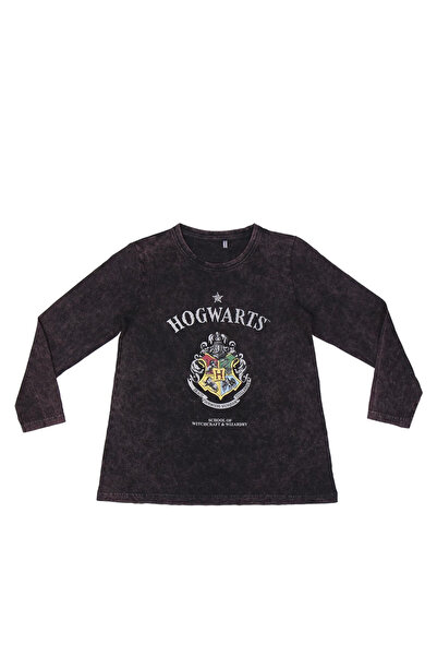 Harry Potter Κοριτσίστικη Βαμβακερή Μακρυμάνικη Μπλούζα, Χόγκουαρτς
