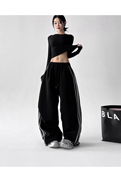 Toum Street Flow Urban ριγέ φαρδιά φόρμα oversize