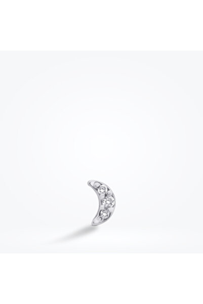 0.01 Karat Pırlanta Ay Tragus Piercing