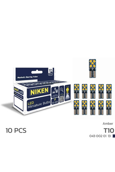 Niken T10 Park Ledi - Turuncu 10Ledli Canbus 10 (Adet)