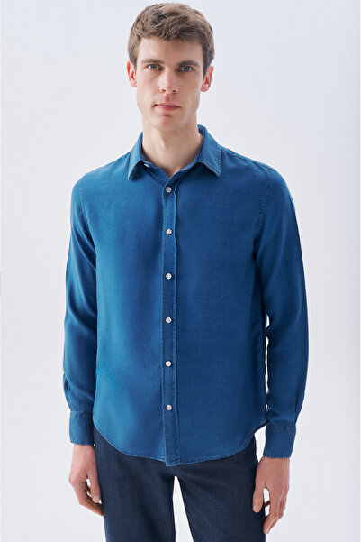 Mudo قميص بأكمام طويلة وقصة عادية