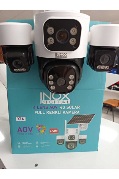 inox x14 4g güneş enerjili kamera e-sim(sim kart gerekmeden) bahçeler için ka...
