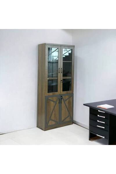 Al Saadah Home خزانة مكتب خشبية 80×40×184 سم