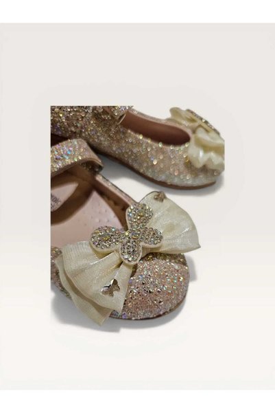Minican Girl's Wedding Birthday Graduation Glittering Evening Dress Ballerinas