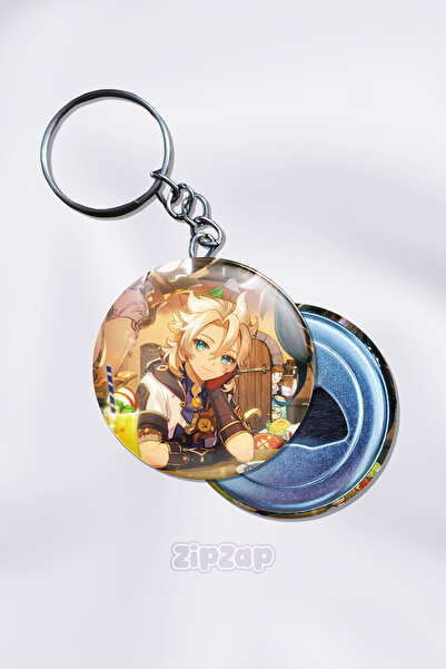 ZipZap Διακοσμητικό Μπρελόκ Τσάντας Albedo Genshin Impact (1 ΤΕΜ)