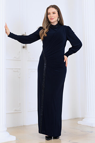 ELBENMODA ELENİ TAŞLI TESETTÜR ABİYE ELBİSE
