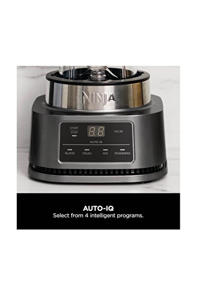 NINJA CB102ME Nutri Blender 2-in-1 1100W Smoothie Maker with Cups & Bowl Silver
