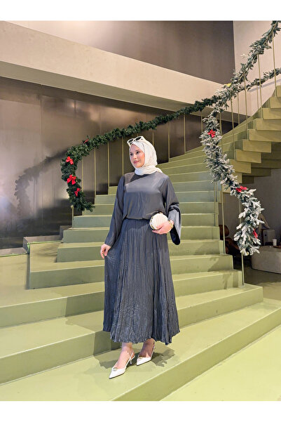 MISEY BOUTIQUE İPEK SATEN ETEKLİ TAKIM