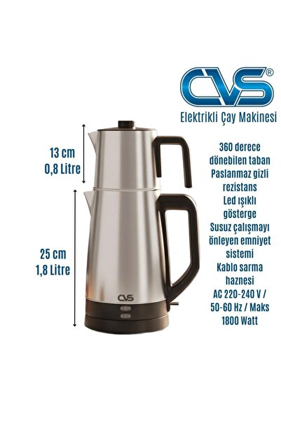 CVS DN 1556 Çelik Elektrikli Çay Makinesi