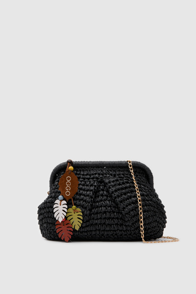 OGGO Wicker Small Clutch & Crossbody Bag