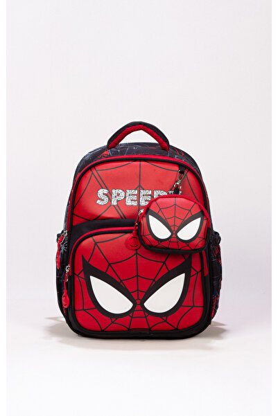 Royal Glow Δερμάτινη τσάντα προσχολικής ηλικίας για αγόρια με στάμπα Spider E...