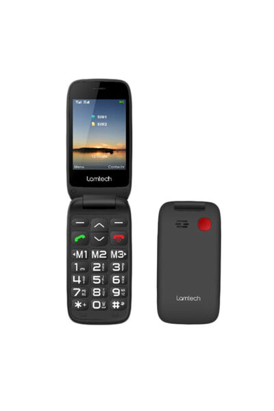 Blackview LAMTECH FLIP PHONE BLACK 2.8' DISPLAY WITH BT, FM RADIO, SOS, 1400m...