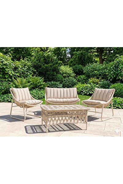 SALINCAKCIM WİLLEM MODEL RATTAN BAHÇE BALKON TERAS BAHÇE SETİ OTURMA GRUBU 2+...