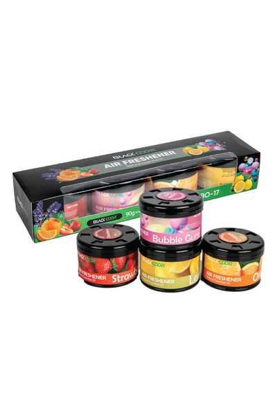Black Odor Car Air Fresheners, 90g, 4 pcs, Assorted