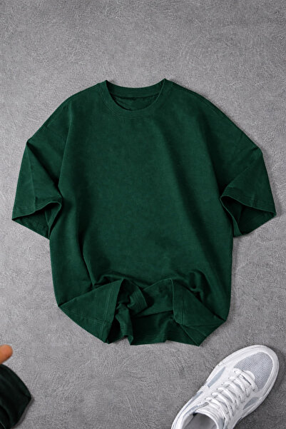 MODARİCH Unisex Women/Men Plain Unprinted Colorful Oversized Combed Cotton T-...