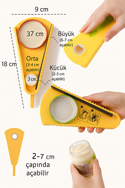 QesQin Ανοιχτήρι καπακιών 4 σε 1 |   Ανοιχτήρι για βάζα και μπουκάλια, Συσκευ...