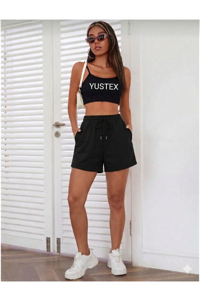 CAONNES Black Women's Short Shorts - Black High-Waisted Shorts with No Visibl...