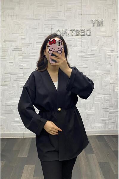 My Destino Women's Double Fabric Oversize Jacket Comfortable Fit Stylish Casu...