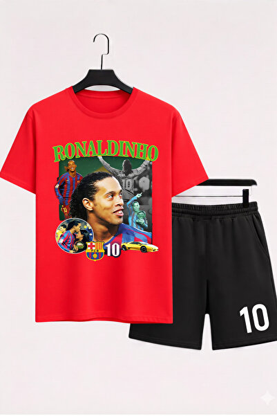 MAGORS طقم تي شيرت وشورت للأطفال مكون من قطعتين مطبوع عليه RONALDINHO GAÚCHO ...