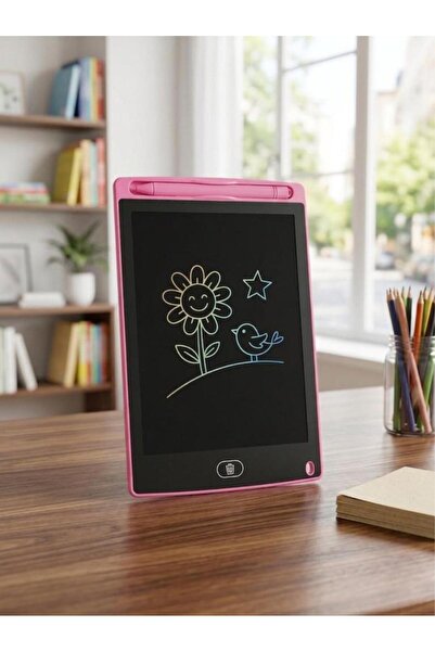 Tıfıl Toys 8.5 inç LCD Kalemli Çizim Kilitlemeli Silmeli Eğitici Oyuncak Çizi...