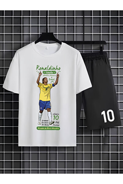 MAGORS Ronaldinho Gaúcho Baskili %100 Cotton Crewneck Children's T-Shirt-Shor...
