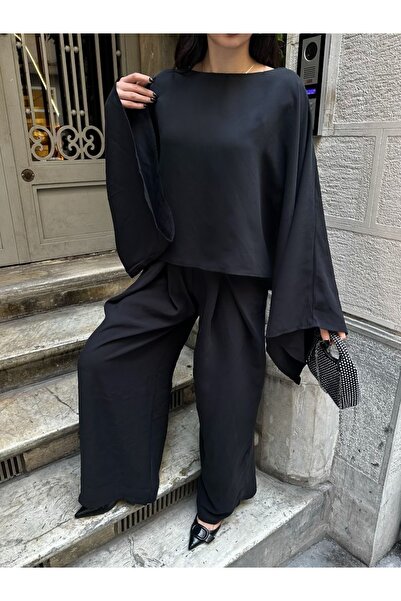 Ekim Store Σετ μπλούζας και παντελονιού με μανίκια νυχτερίδας
