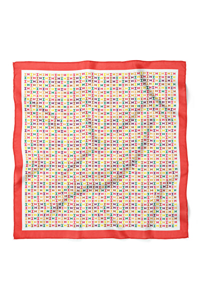 nehir eşarp Colorful Minimal Pattern Scarf Bandana 70X70 cm