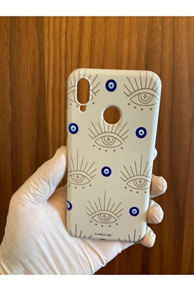 Newon HUAWEİ P20 LİTE NAZAR BONCUĞU BASKILI İÇİ KADİFE SİLİKON TELEFON KILIFI