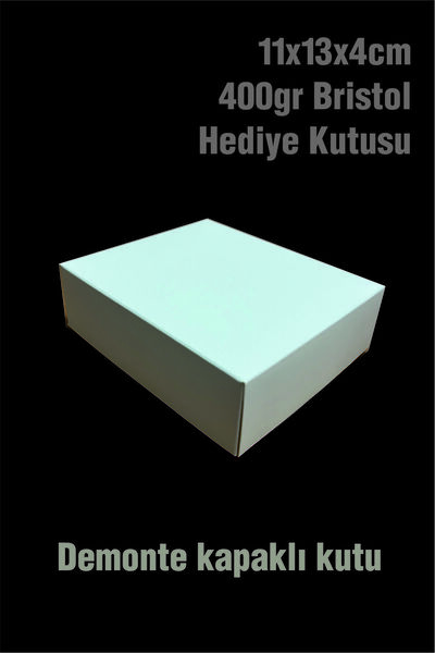 Örün Matbaa 10 Adet 11x13x4cm Beyaz Hediyelik Karton Kutu Yılbaşı'na Sevgiliye Takı Kutusu Demonte Sevk