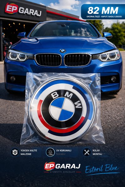 EP GARAJ OTOMOTİV Bmw Front Logo 82 mm Trunk and Hood Emblem Compatible with All Models