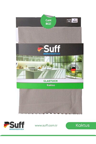 Suff Süper Emici KAKTUS Mikrofiber Cam Bezi 70×50 cm – İz Bırakmaz, %100 Suyl...