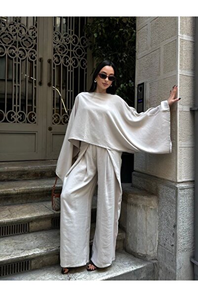 Ekim Store Σετ μπλούζας και παντελονιού με μανίκια νυχτερίδας