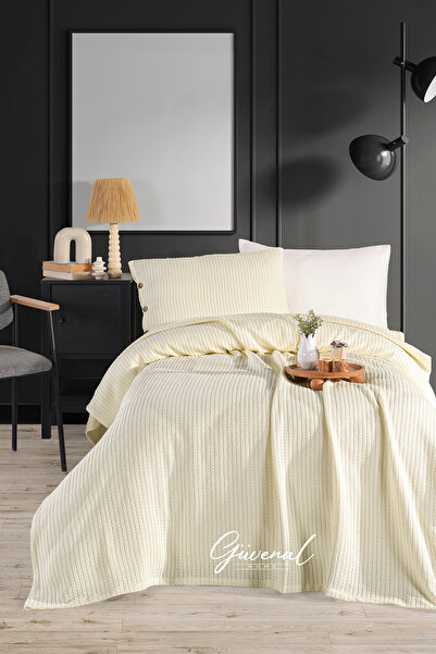 Güvenal Σιένα |   100% Βαμβακερό Μονό Σετ Πλεκτό Πικέ με Λεπτομέρεια Κουμπιών...