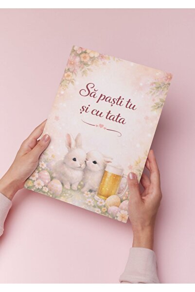 OEM Poster Amuzant Să paști tu și cu tata, Design Inedit, Carton 250g, A4