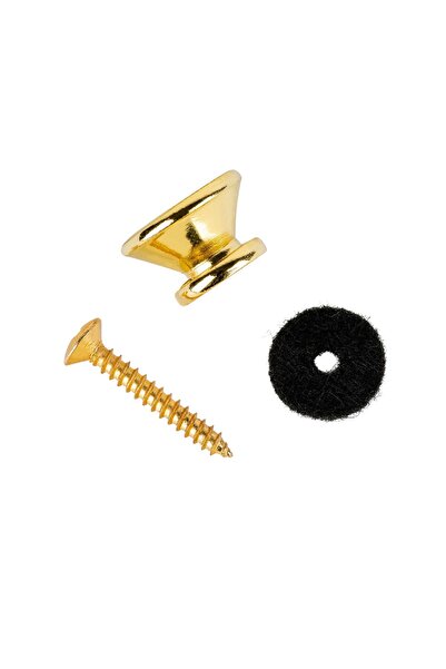 Ortega OSTP2-GO Χρυσά Κουμπιά Ιμάντα Κιθάρας – 2 τεμάχια με Βίδες & Ροδέλες