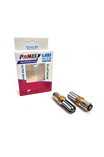 FEMEX Platinum Çift Duy P21W 1157 15W Turuncu Led Ampul