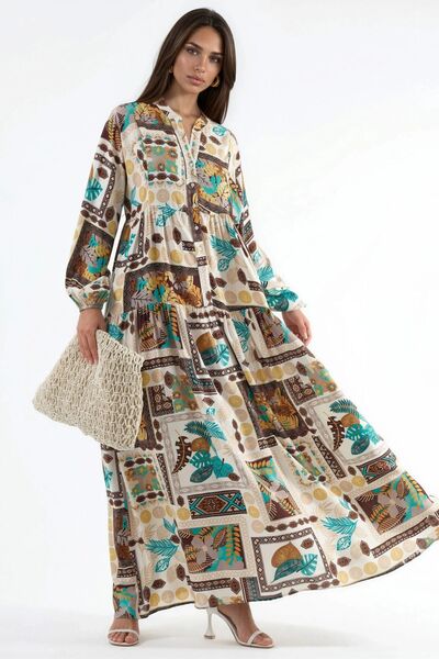 Hiccup Φόρεμα μάξι με σχέδιο σε λαιμόκοψη V